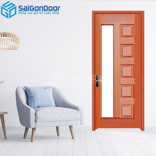 Cửa Gỗ HDF Veneer 6GL-Căm Xe 5-HDFV-SGD
